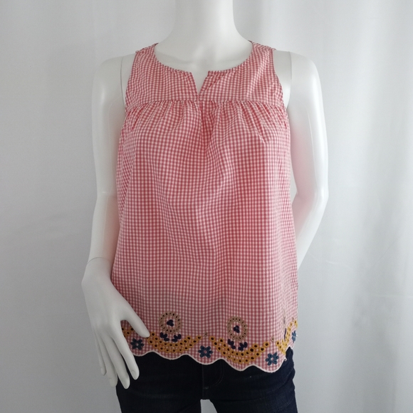 Madewell Floral Embroidered Gingham Top - Picture 3 of 9